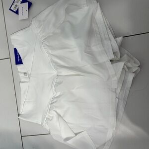 JoyLab Cream Skirt with Elastic Waist